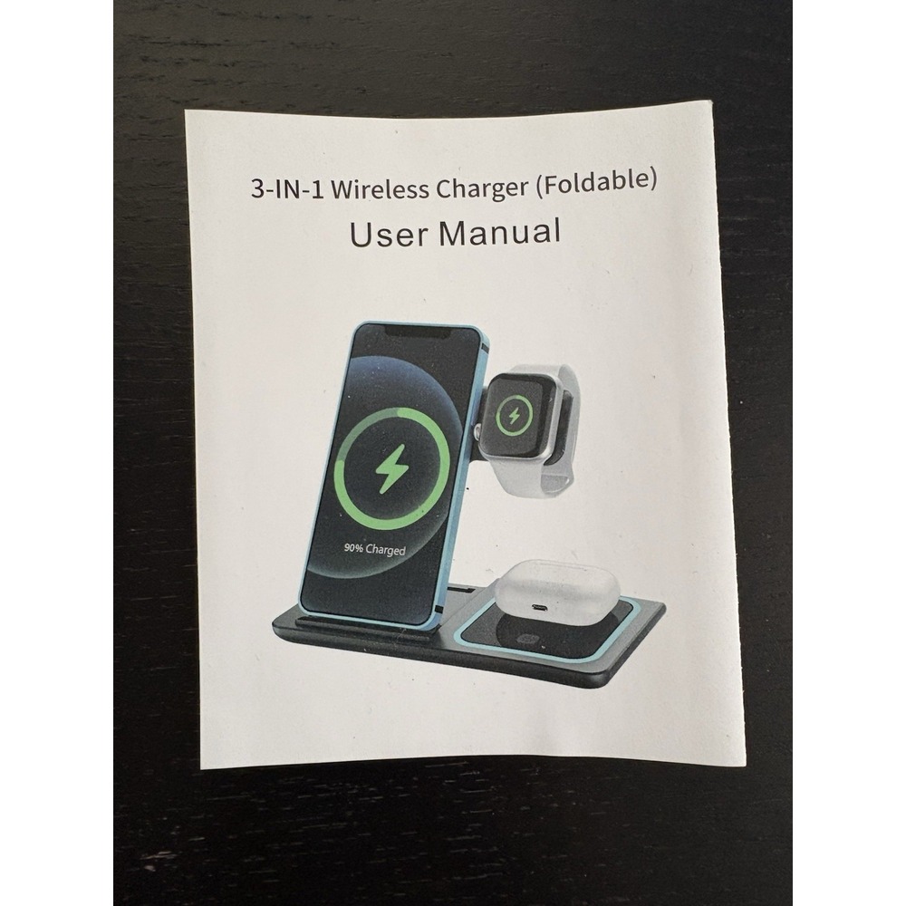 2*RoHS 3 in 1 Wireless Charging Station  iPhone Airpods & Watch Read Description
